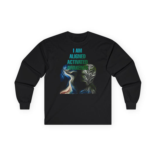 Long Sleeve Tee - Silhouette with Nature's FlowDesign
